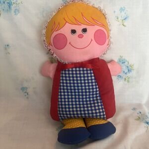 Vtg 1973 Playskool Little Red Riding Hood Doll Story Book Plush 11"